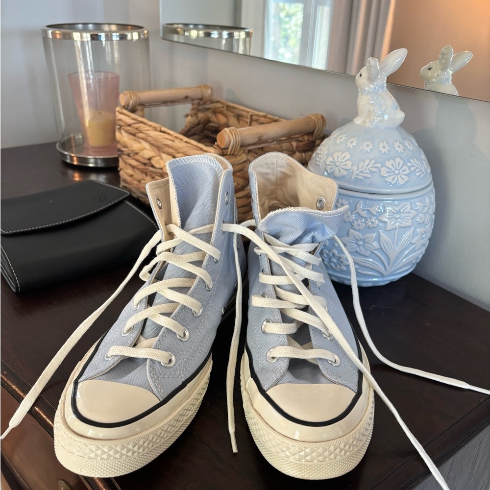 Converse Chuck Taylor High-Tops in Cream and White